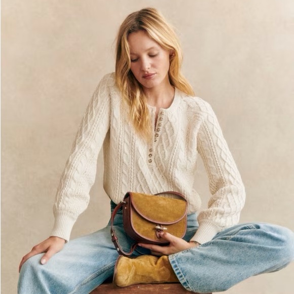 Sezane Sweaters - Sézane Bree Jumper in Cream 🇫🇷 • Size M • 100% organic cotton sweater